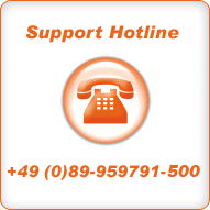 Support Hotline - +49 (0)89-959791-417